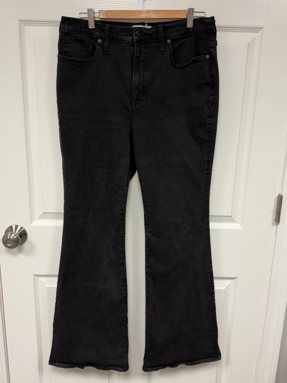 Madewell Skinny Black Flare Jeans
